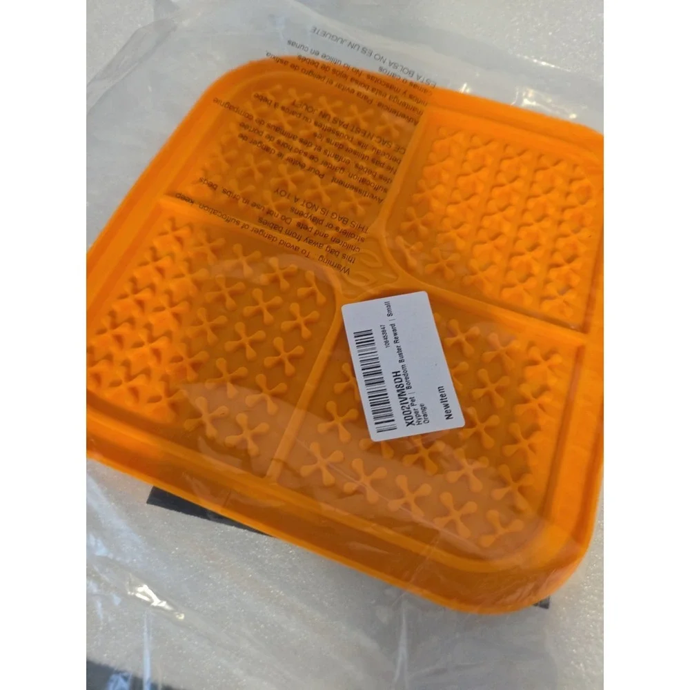 Pet Zone Boredom Busters Engage Orang Slow Feeder Licking Mat CalmersCat Dog New